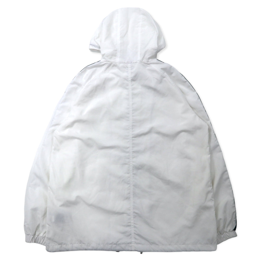 TOMMY JEANS Tape Logo Loose Fit Nylon Jacket Hoodie L White Polyester DW0DW04138