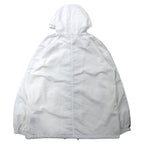 TOMMY JEANS Tape Logo Loose Fit Nylon Jacket Hoodie L White Polyester DW0DW04138