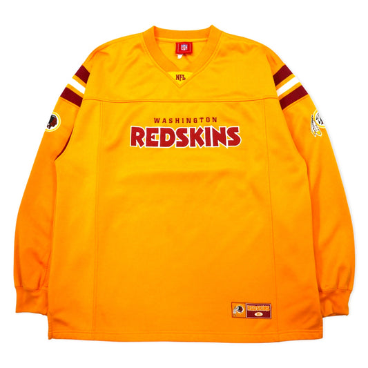 NFL ゲームシャツ XL イエロー ポリエステル RED SKINS ビッグサイズ