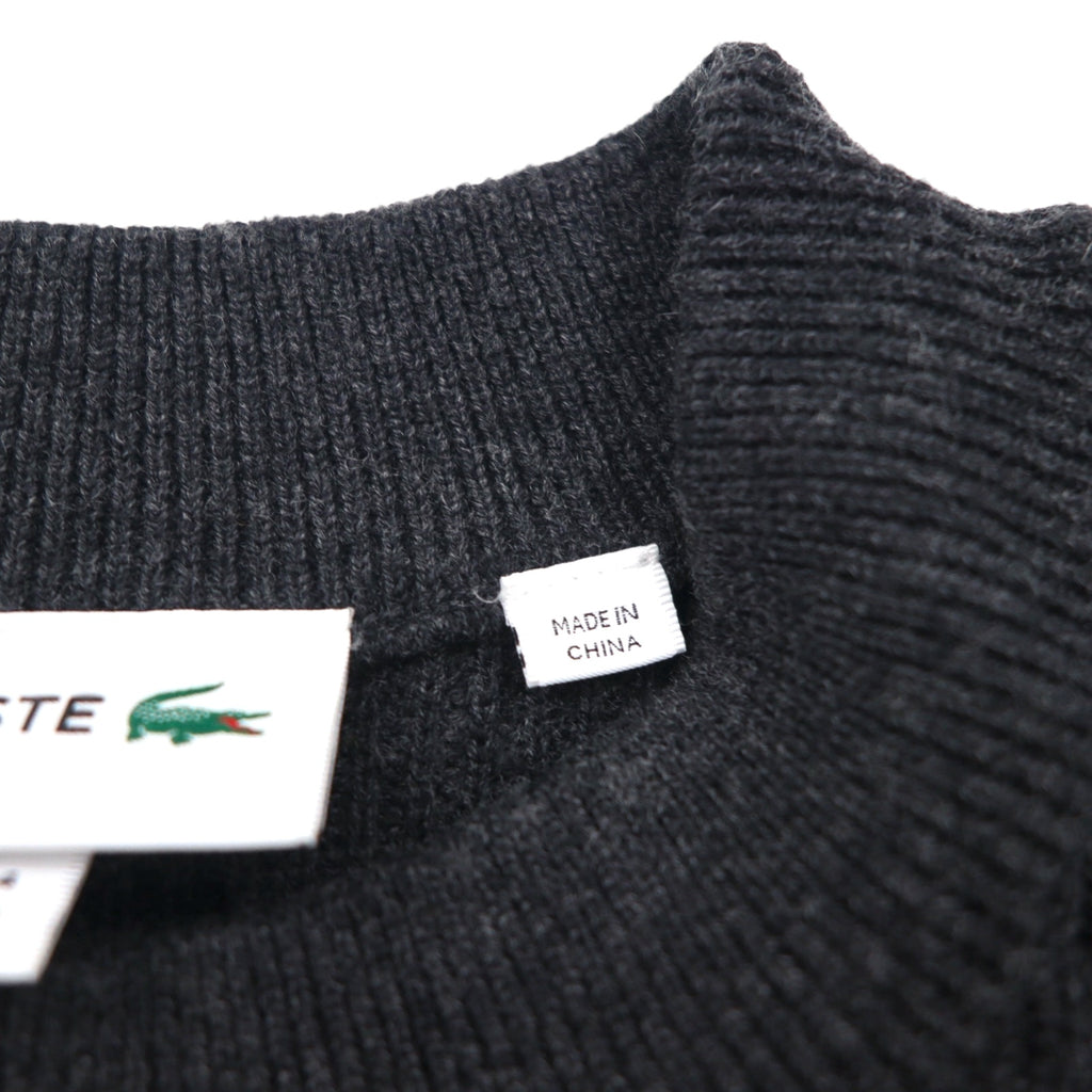 LACOSTE コマンド ニット セーター M ウール Dressinn Sweatere エポレット エルボーパッチ AH9167