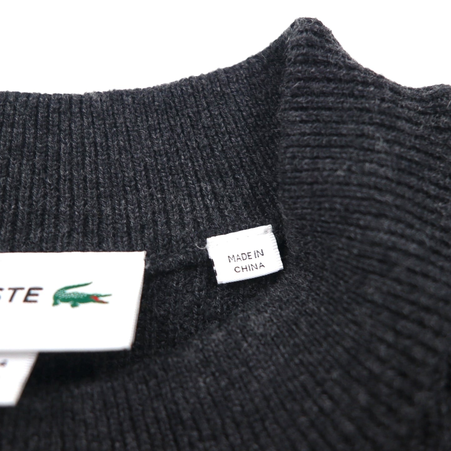 LACOSTE Commando Knit Sweater, Medium, Wool, with Epaulettes and Elbow Patches, AH9167, Dressinn