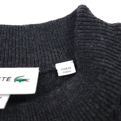 LACOSTE Commando Knit Sweater, Medium, Wool, with Epaulettes and Elbow Patches, AH9167, Dressinn