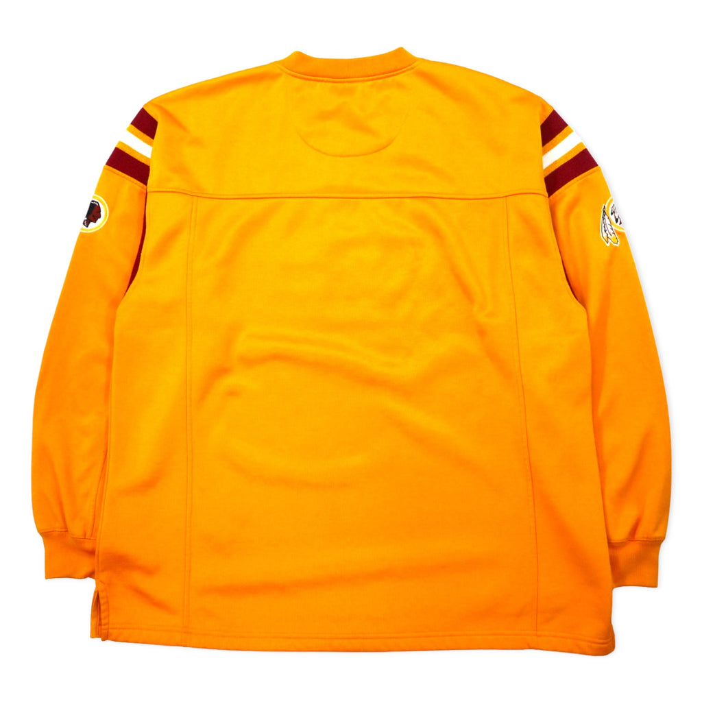 NFL ゲームシャツ XL イエロー ポリエステル RED SKINS ビッグサイズ