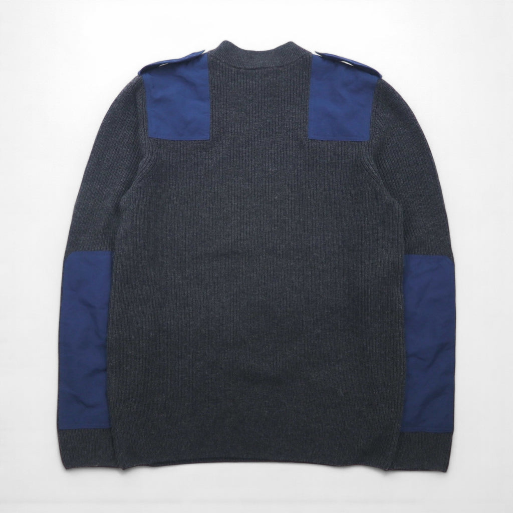 LACOSTE コマンド ニット セーター M ウール Dressinn Sweatere エポレット エルボーパッチ AH9167