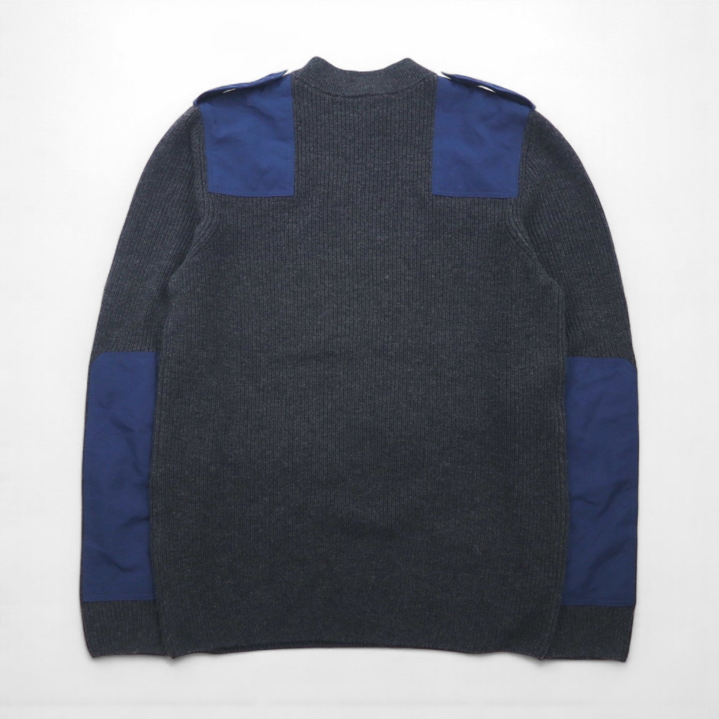LACOSTE Commando Knit Sweater, Medium, Wool, with Epaulettes and Elbow Patches, AH9167, Dressinn