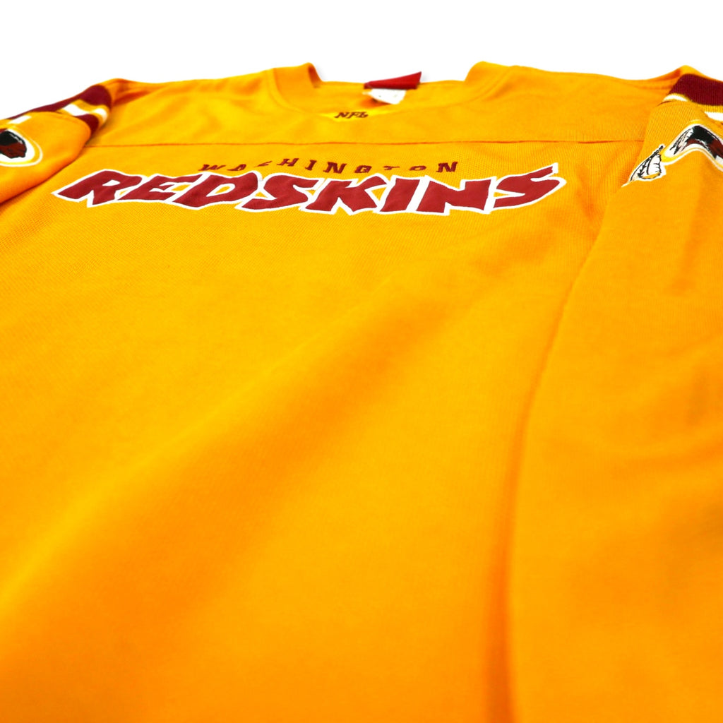 NFL ゲームシャツ XL イエロー ポリエステル RED SKINS ビッグサイズ