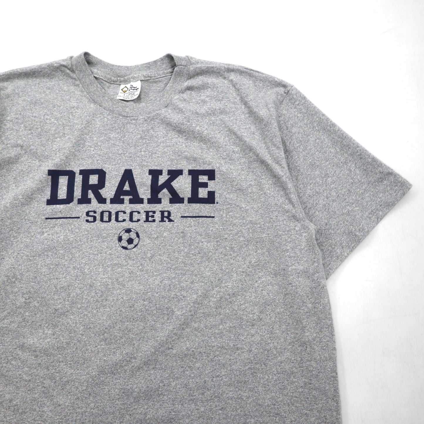 The Cotton Exchange 90年代 USA製 シングルステッチ ヴィンテージ Tシャツ XL グレー DRAKE SOCCER