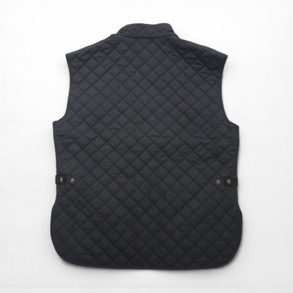 BELSTAFF Quilted Vest, 2XL, Black, Padded, Snap Buttons, Flap Pockets, Gold Label