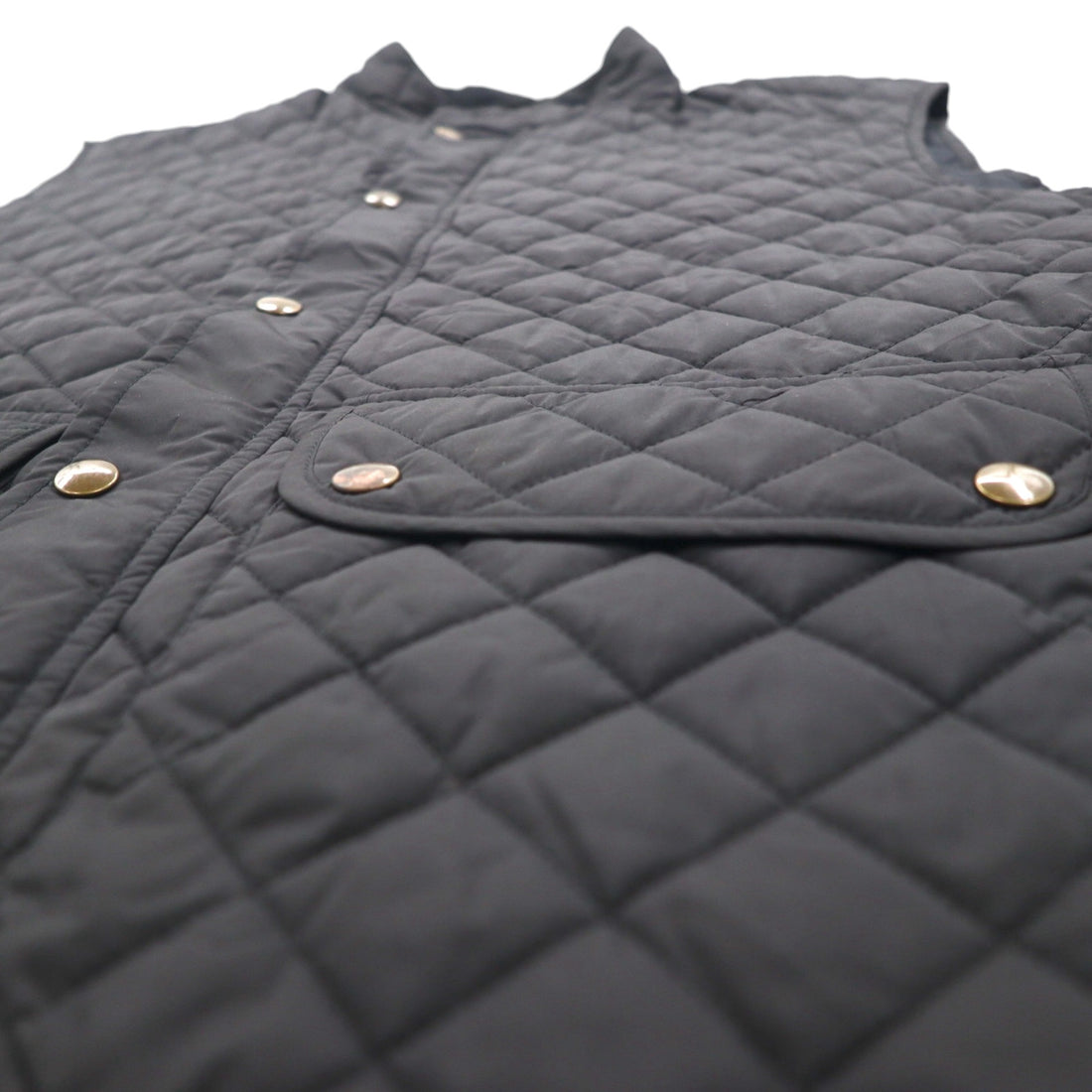 BELSTAFF キルティング ベスト 2XL ブラック 中綿 スナップボタン フラップポケット Gold Label
