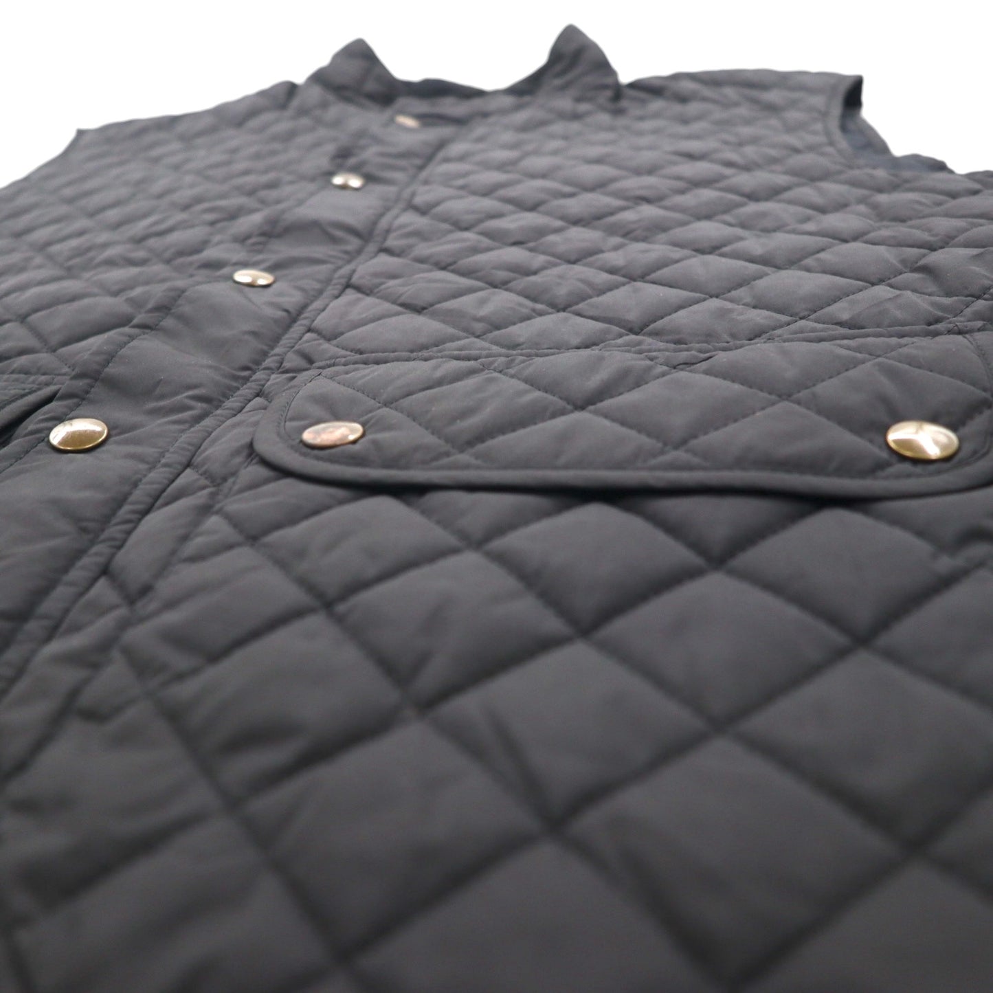 BELSTAFF Quilted Vest, 2XL, Black, Padded, Snap Buttons, Flap Pockets, Gold Label