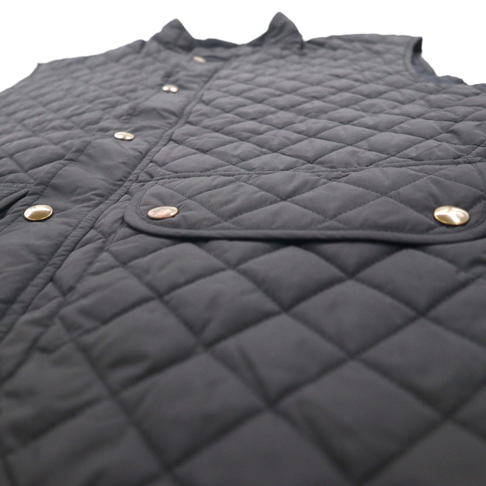 BELSTAFF Quilted Vest, 2XL, Black, Padded, Snap Buttons, Flap Pockets, Gold Label
