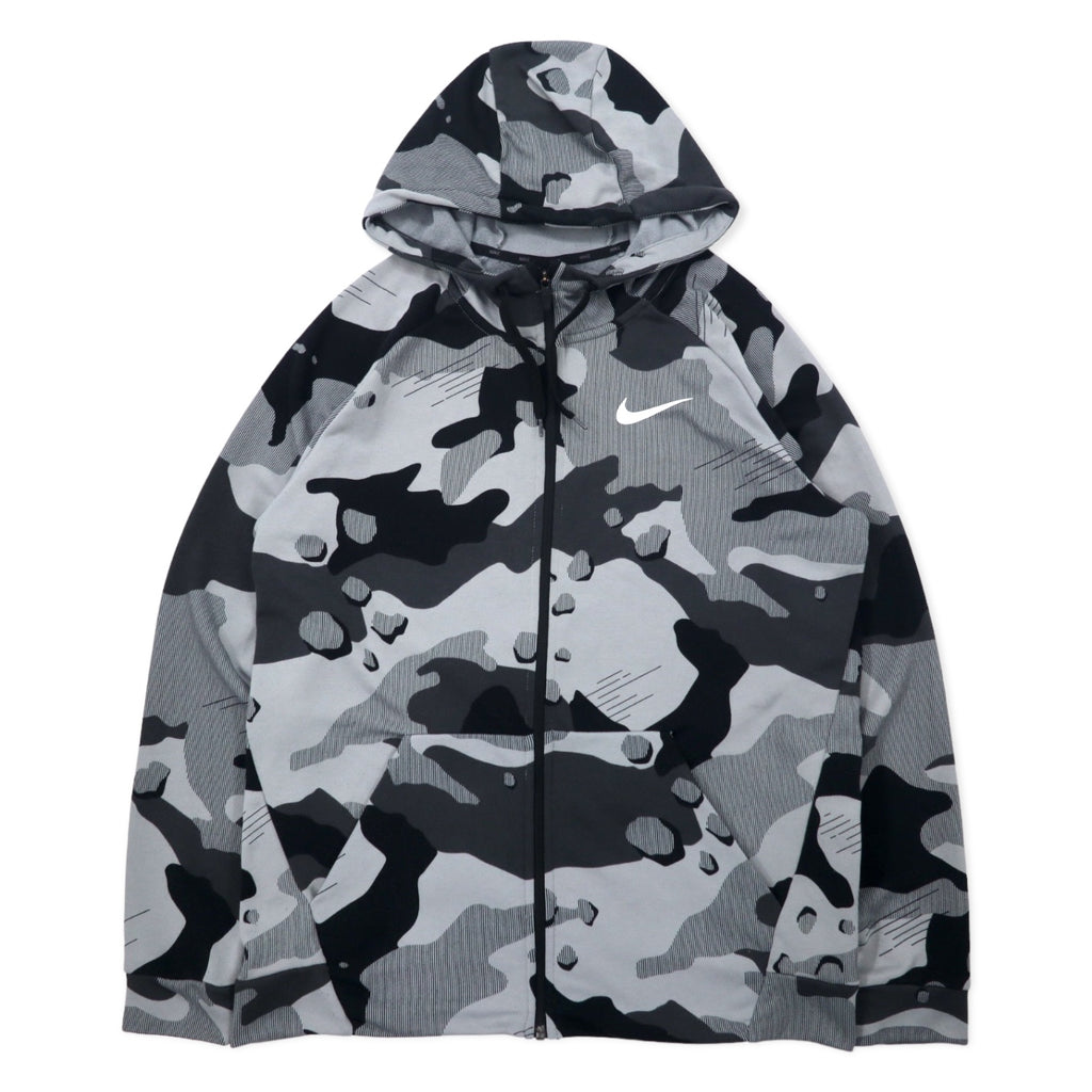 日本然リトテ-古着オンライン-NIKE ドライフィット フルジップパーカー L グレー カモフラ ポリエステル スウォッシュロゴ Dry Camo Graphic Full-zip Hoodie Jacket DRI-FIT BV2718-077-NIKE Dry Fit Full Zip Up Hoodie L Gray camouflage Polyester Swoosh Logo Dry Camo Graphic Full-zip Hoodie Jacket DRI-FIT BV2718-077