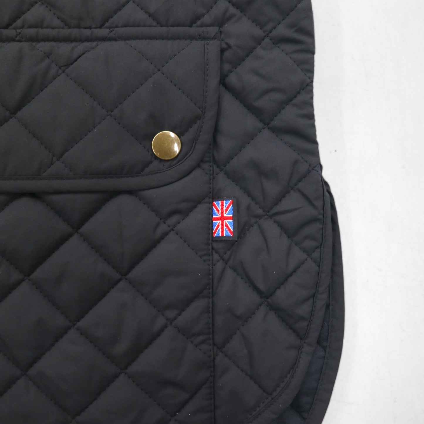 BELSTAFF Quilted Vest, 2XL, Black, Padded, Snap Buttons, Flap Pockets, Gold Label