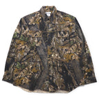 Columbia Real Tree Camo Button Down Shirt, XL, Khaki, Cotton, MOSSY OAK, Big Size
