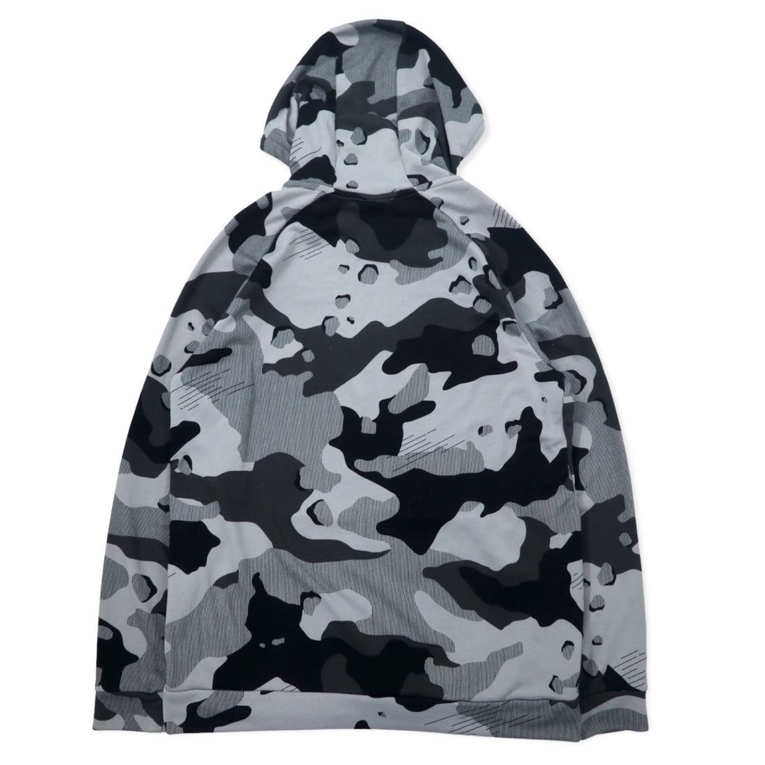 NIKE Dri-FIT Full-Zip Hoodie L Grey Camo Polyester Swoosh Logo Dry Camo Graphic Full-zip Hoodie Jacket DRI-FIT BV2718-077
