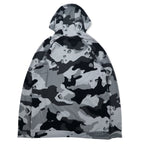 NIKE Dri-FIT Full-Zip Hoodie L Grey Camo Polyester Swoosh Logo Dry Camo Graphic Full-zip Hoodie Jacket DRI-FIT BV2718-077
