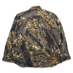 Columbia Real Tree Camo Button Down Shirt, XL, Khaki, Cotton, MOSSY OAK, Big Size