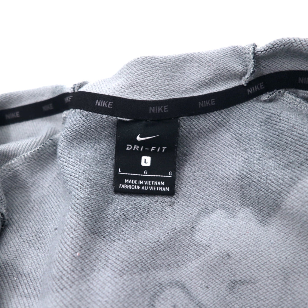 NIKE Dri-FIT Full-Zip Hoodie L Grey Camo Polyester Swoosh Logo Dry Camo Graphic Full-zip Hoodie Jacket DRI-FIT BV2718-077