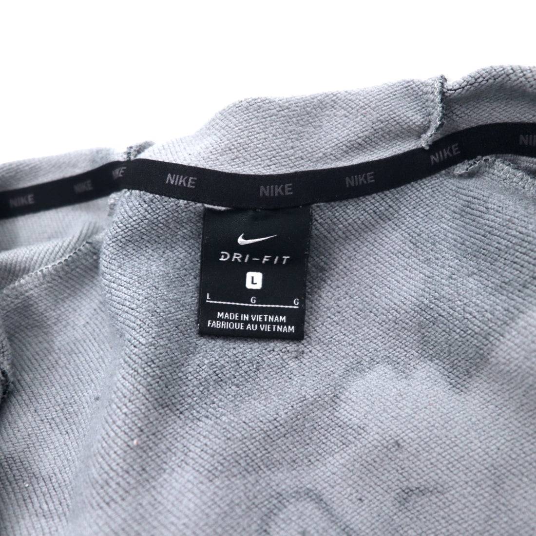 NIKE Dri-FIT Full-Zip Hoodie L Grey Camo Polyester Swoosh Logo Dry Camo Graphic Full-zip Hoodie Jacket DRI-FIT BV2718-077