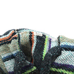 Vintage Baja Hoodie Mexican Hoodie M Multicolor Border Stripe Acrylic