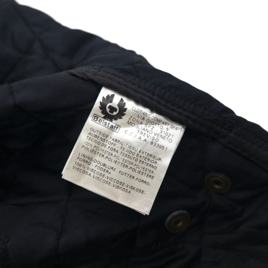 BELSTAFF Quilted Vest, 2XL, Black, Padded, Snap Buttons, Flap Pockets, Gold Label