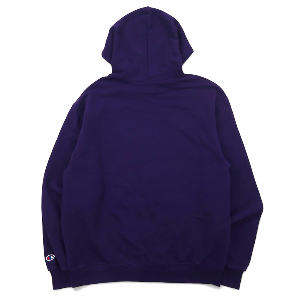 Champion 00s College Print Pullover Hoodie L Navy Cotton Fleece Lining TEXAS CHRISTIAN UNIVERSITY Arch Logo 2-Layer Print Made in Honduras
