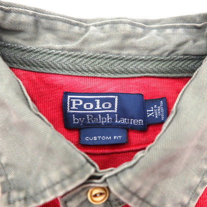 Polo by Ralph Lauren 90年代 ポロシャツ XL ピンク コットン 胸ポケット