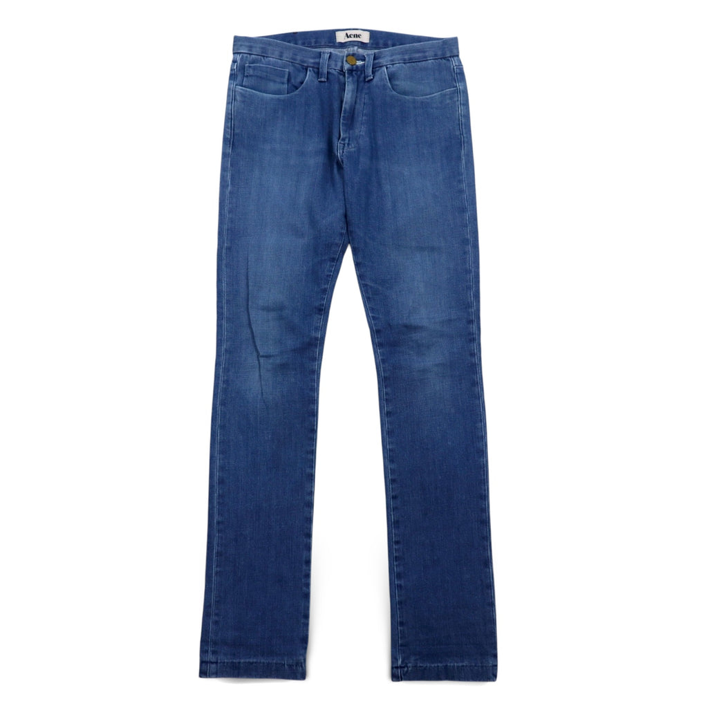 Acne Stretch Skinny Denim Pants, Medium, Indigo, Blue, Cotton, Made in Turkey
