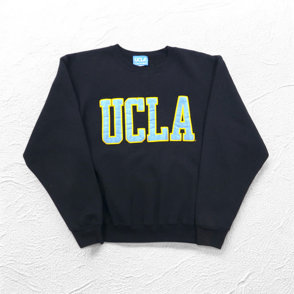 UCLA 90年代 USA製 カレッジ スウェット M ブラック コットン ワッペン GOLD Standard