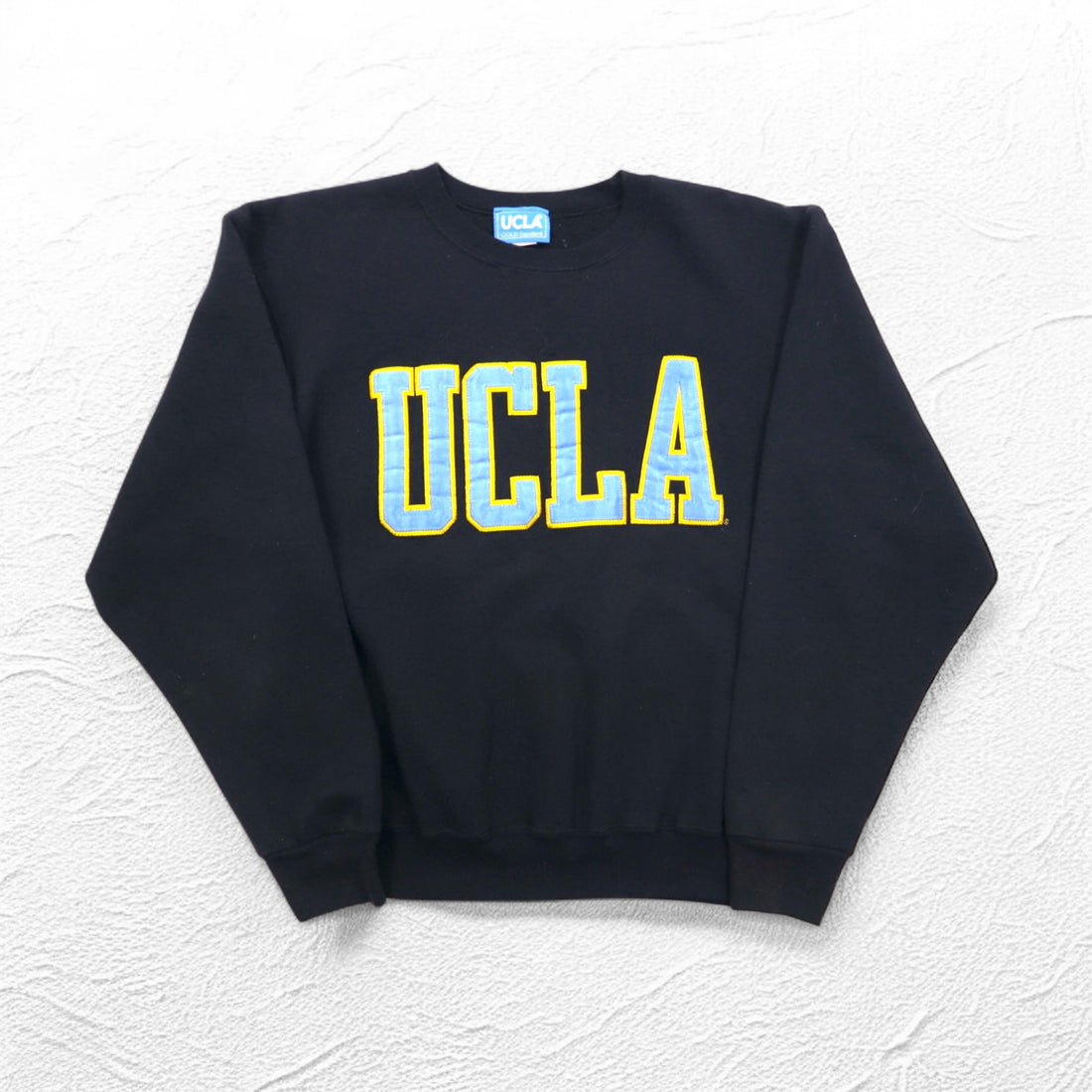 UCLA 90s USA Made College Sweatshirt M Black Cotton Patch GOLD Standard