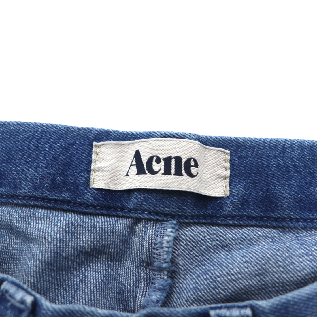 Acne Stretch Skinny Denim Pants, Medium, Indigo, Blue, Cotton, Made in Turkey