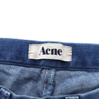 Acne Stretch Skinny Denim Pants, Medium, Indigo, Blue, Cotton, Made in Turkey
