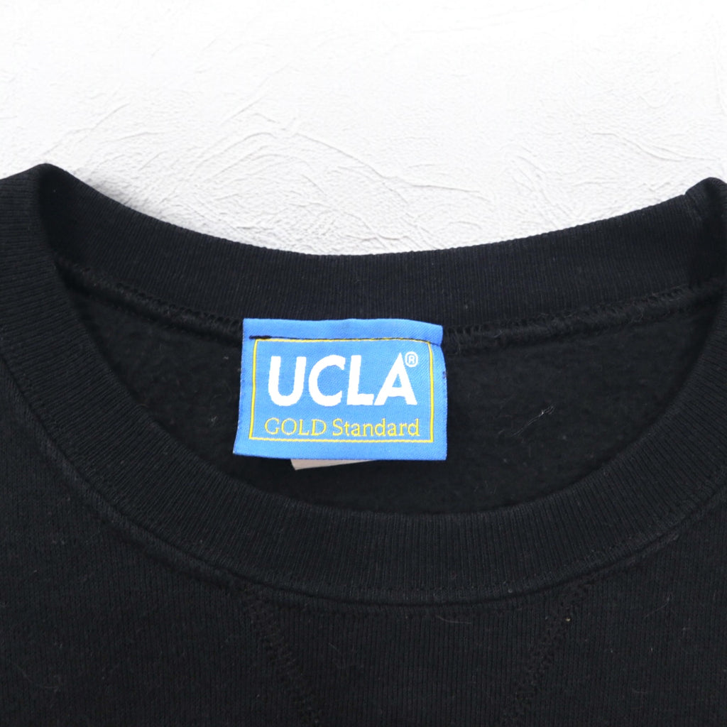 UCLA 90年代 USA製 カレッジ スウェット M ブラック コットン ワッペン GOLD Standard