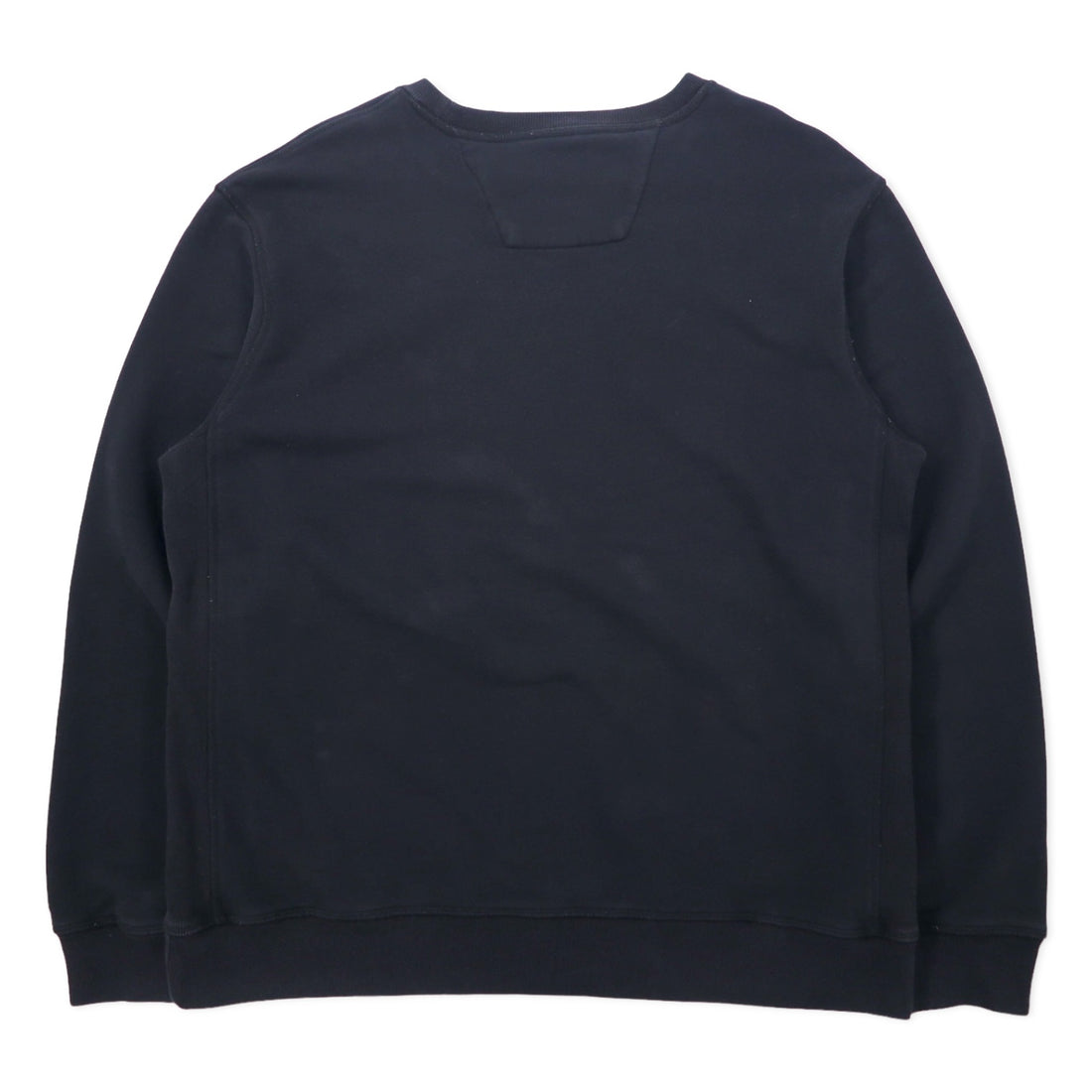 NAUTICA Reverse Weave Sweatshirt XL Black Cotton One Point Logo Embroidery Big Size