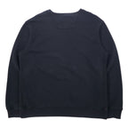 NAUTICA Reverse Weave Sweatshirt XL Black Cotton One Point Logo Embroidery Big Size