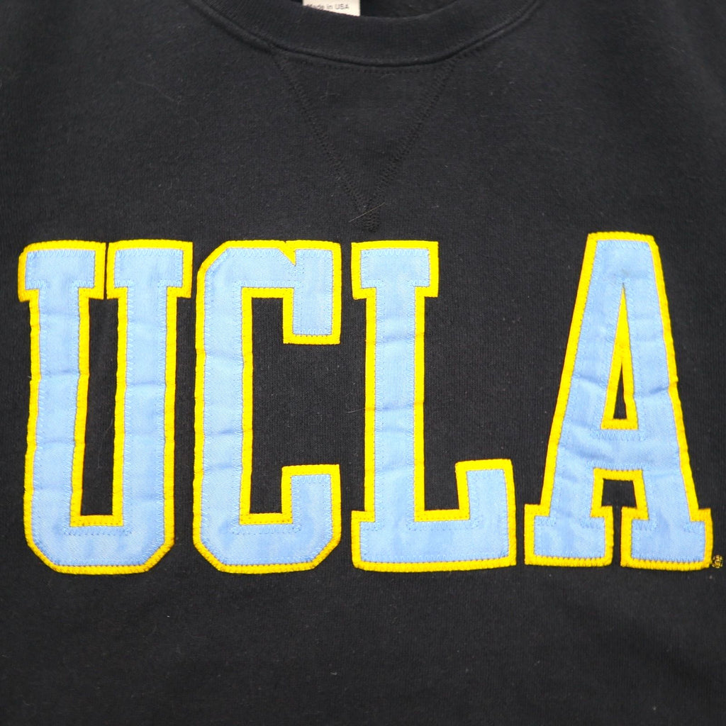 UCLA 90年代 USA製 カレッジ スウェット M ブラック コットン ワッペン GOLD Standard