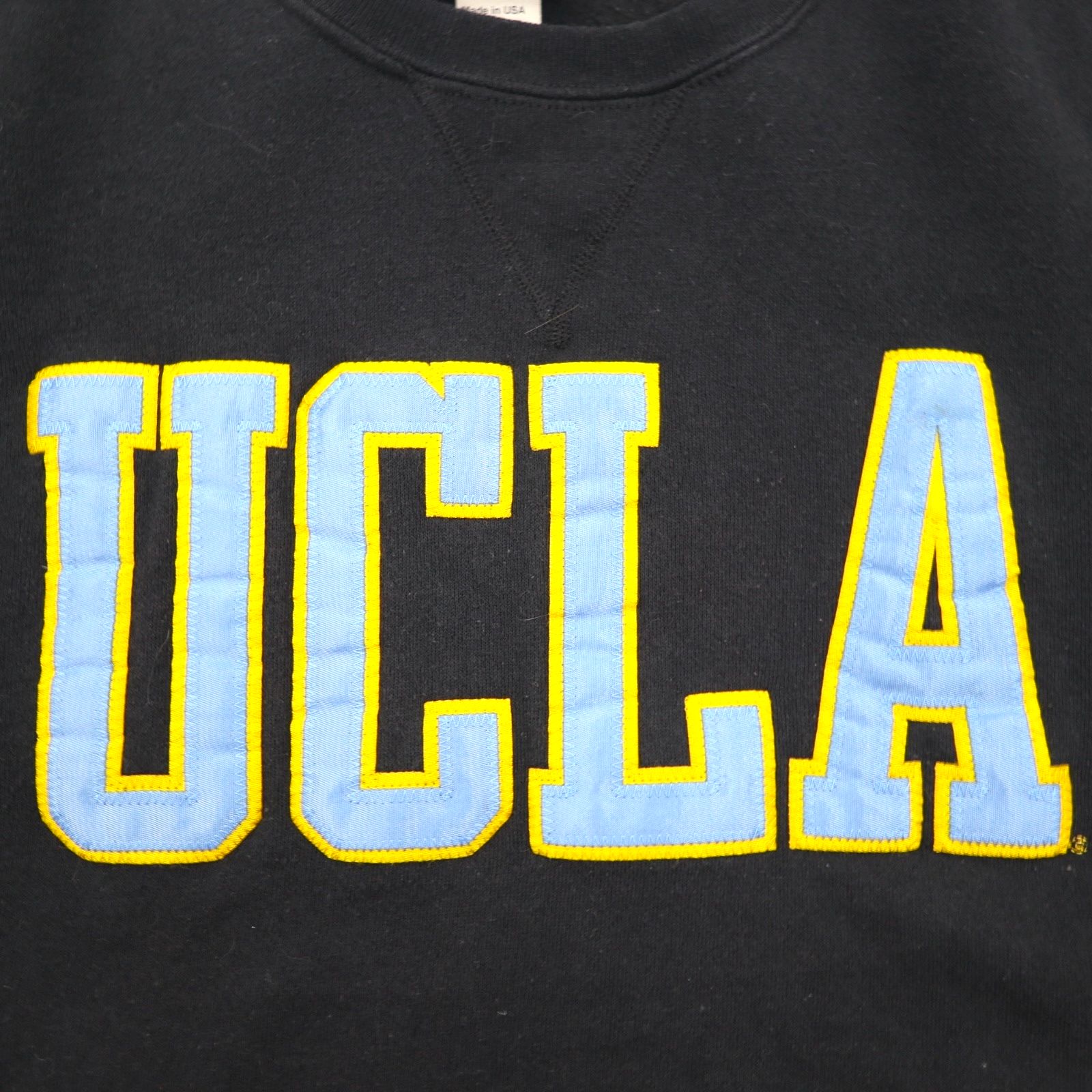 UCLA 90年代 USA製 カレッジ スウェット M ブラック コットン ワッペン GOLD Standard