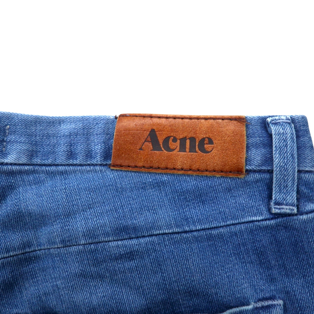Acne Stretch Skinny Denim Pants, Medium, Indigo, Blue, Cotton, Made in Turkey