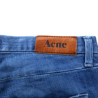 Acne Stretch Skinny Denim Pants, Medium, Indigo, Blue, Cotton, Made in Turkey