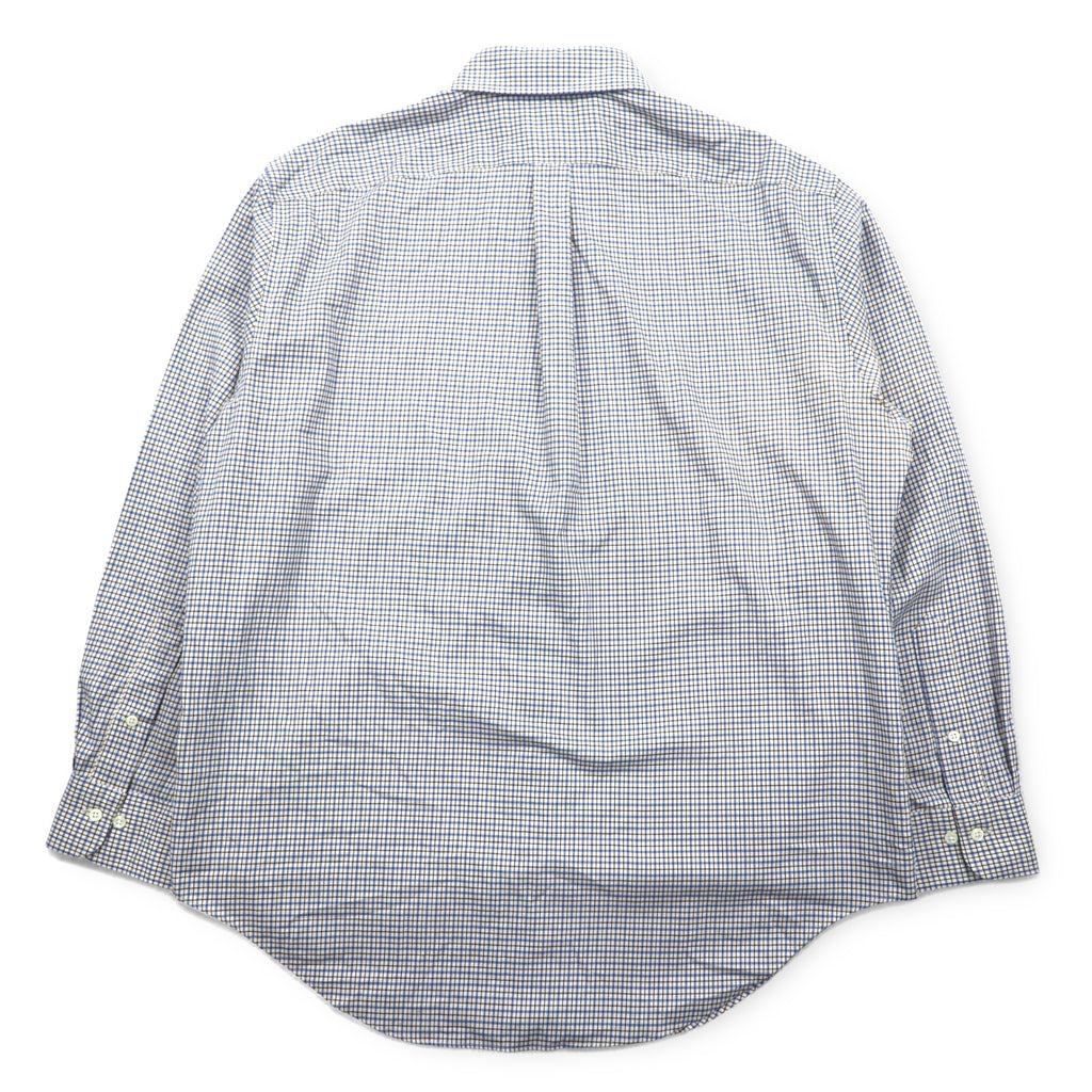 LAUREN RALPH LAUREN Button-down shirt, XL, blue, cotton, check, CLASSIC FIT, NON IRON