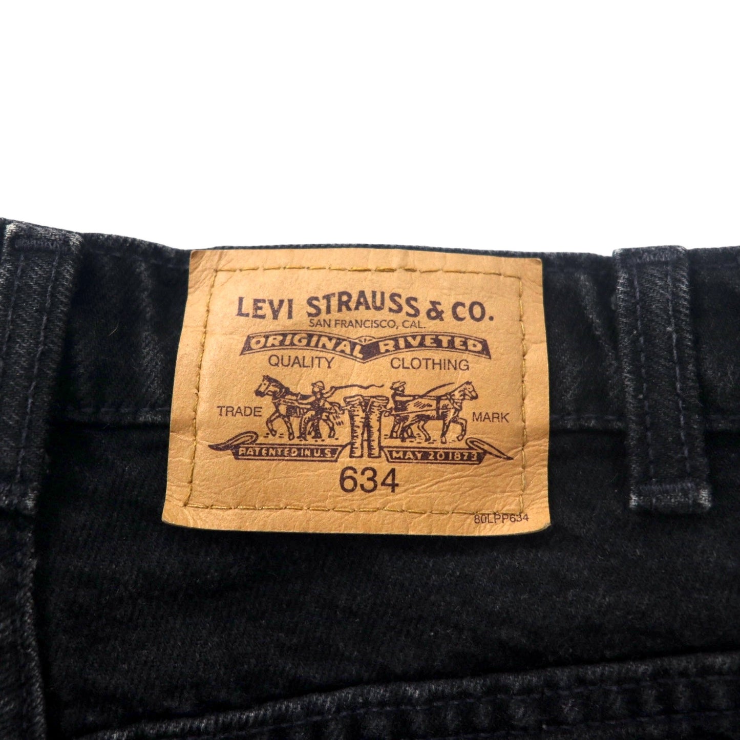 Levi's カナダ製 ユーロリーバイス ブラック デニムパンツ テーパード 34 コットン ジッパーフライ オレンジタブ ボタン裏212 50634 0319