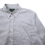 LAUREN RALPH LAUREN Button-down shirt, XL, blue, cotton, check, CLASSIC FIT, NON IRON