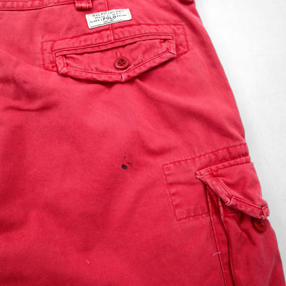 Polo by Ralph Lauren 90年代 ポロチノ バギー ショート カーゴパンツ ハーフパンツ XL ピンクコットン