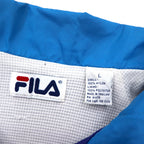 FILA 90s Nylon Jacket Jersey L Blue Drawcord