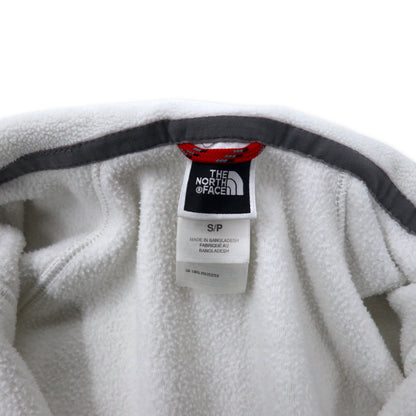 THE NORTH FACE フルジップ フリースジャケット S ホワイト ポリエステル ワンポイントロゴ刺繍 TKA200