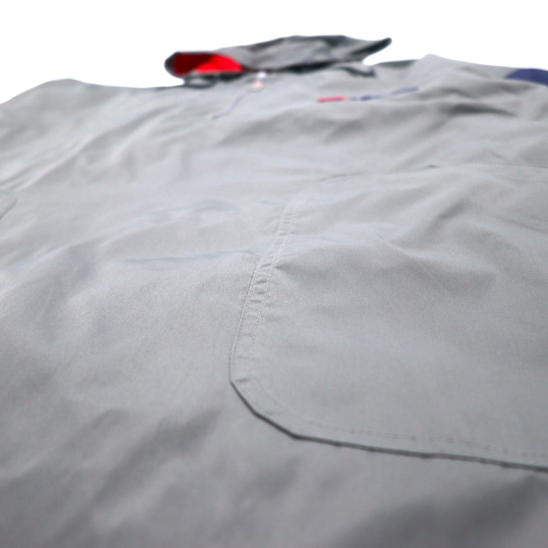 FILA 90s Long Anorak Parka SM Grey Nylon Water Repellent Half Zip Big Size