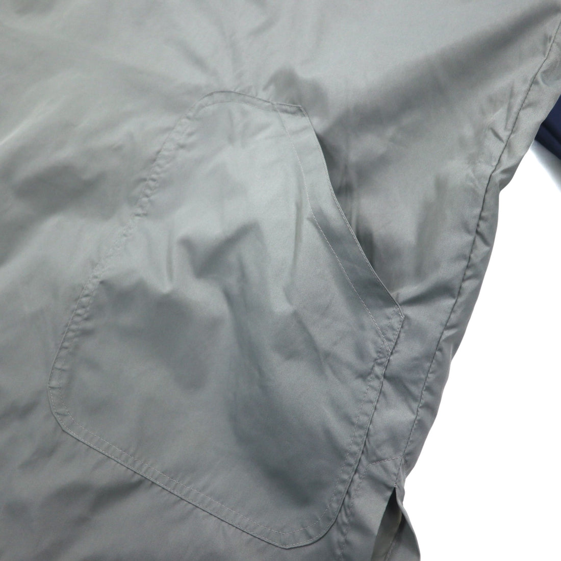 FILA 90s Long Anorak Parka SM Grey Nylon Water Repellent Half Zip Big Size