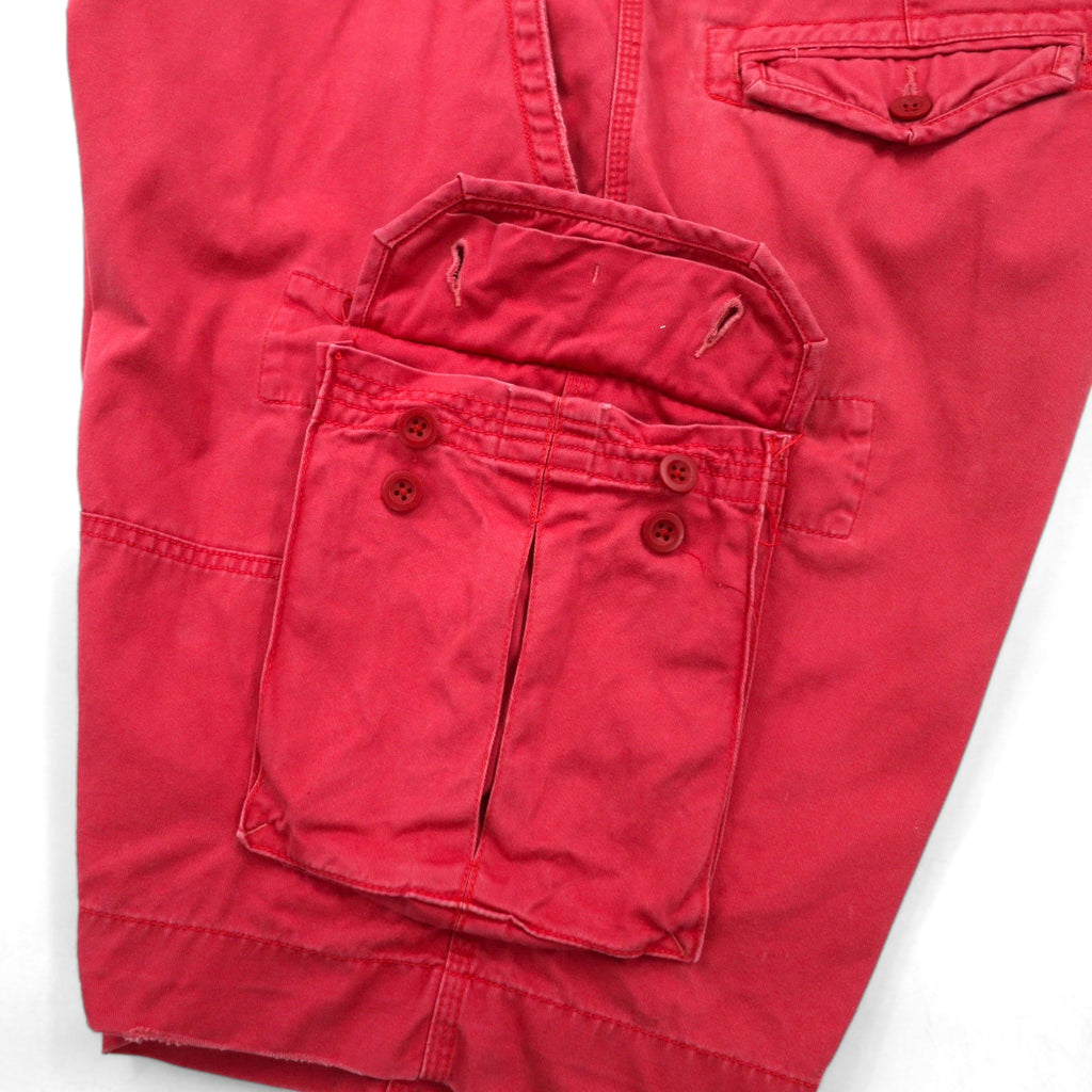 Polo by Ralph Lauren 90s Polo Chino Baggy Short Cargo Pants, Size XL, Pink Cotton