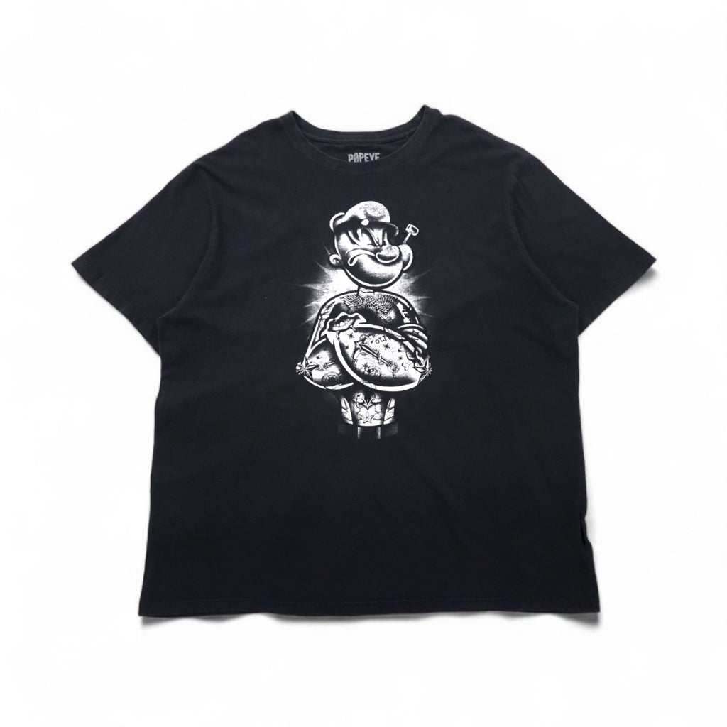 POPEYE ポパイ ビッグサイズ Tシャツ 2XL ブラック キャラクター コットン ホンジュラス製