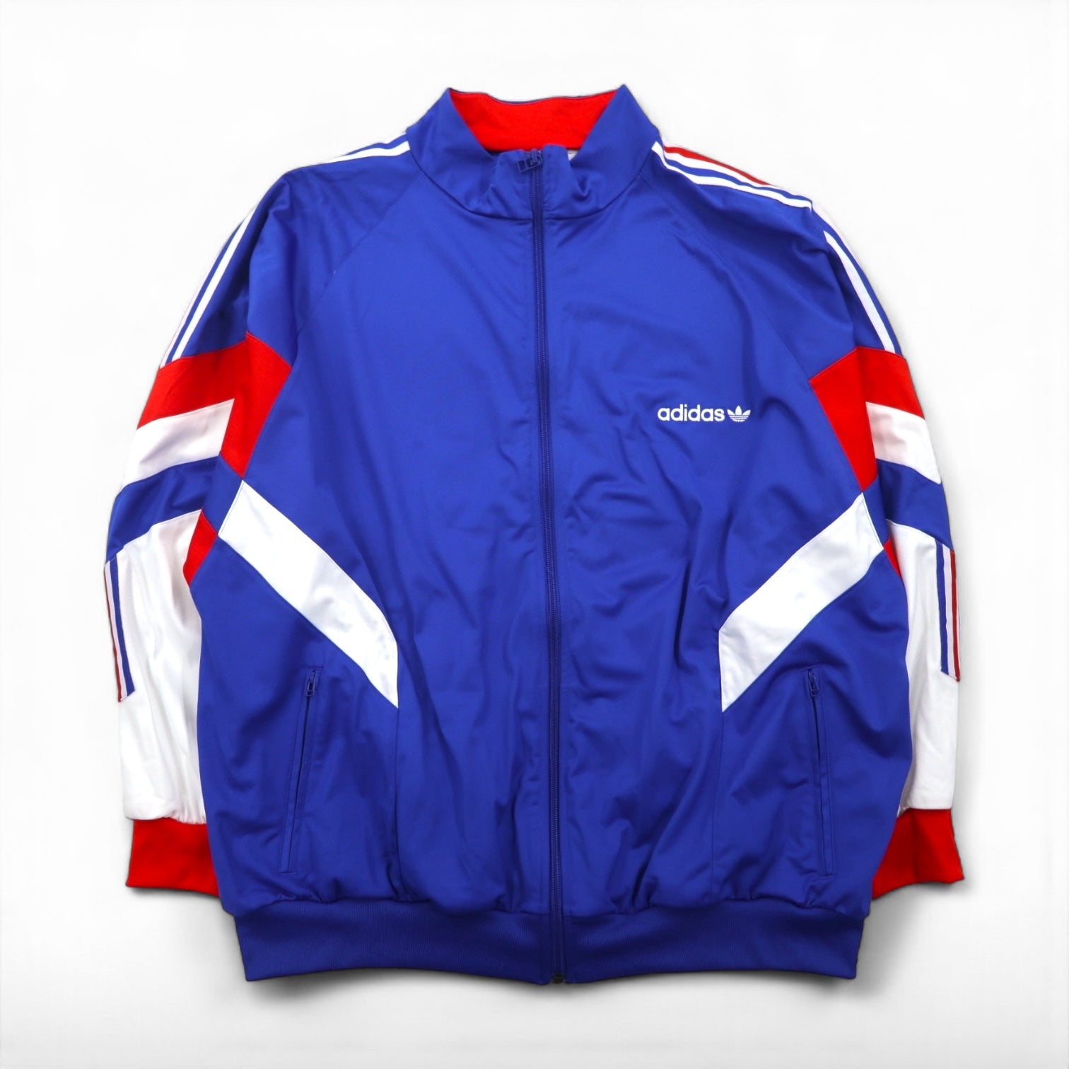adidas Originals Aloxe Track Top, Size 4XL, Blue, CE4828, Reissue of the France National Team Tricolor Trefoil